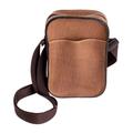 Salvadoran Saddle Brown,'Brown Leather Unisex Shoulder Bag'