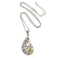 '18k Gold-Accented Dragonfly Pendant Necklace with Peridot'