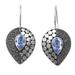 Blue topaz drop earrings, 'Azure Sincerity'