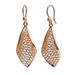 Gold vermeil filigree dangle earrings, 'Emerging'