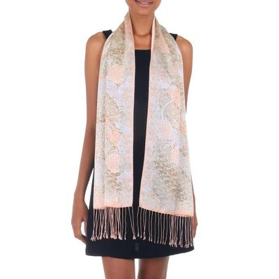 Silk batik scarf, 'Feminine' - Batik Silk Scarf from Indonesia