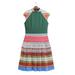 'Hmong Hill Tribe-Inspired Cotton Blend Sheath Dress in Green'