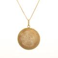 Temple of the Sun,'Peruvian Gold-Plated Filigree Pendant Necklace'