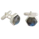 Labradorite cufflinks, 'Be a Star'