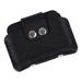 Double Fortune in Black,'Handmade Black Leather Card Holder with Double Snap Closure'