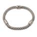 Dazzling Majesty,'Polished Sterling Silver Naga Chain Bracelet Crafted in Bali'