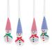 Snowy Kids,'Set of Four Satin Snowmen Ornaments with Aluminum Bells'