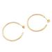 Almost There,'Gold-Plated Brass Half-Hoop Earrings'