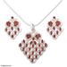 Garnet jewelry set, 'Love Sonnet'