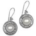 Cultured Mabe Pearl Floral Dangle Earrings from Indonesia 'Floral Orbs'