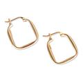 '18k Gold-plated Squared Modern Hoop Earrings from Peru'