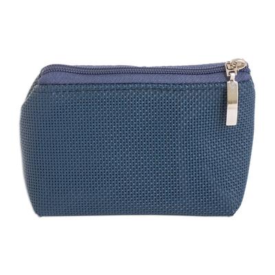 Generous Azure,'Handcrafted Azure Coin Purse with a Zippered Closure'