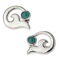 Silver Lilies,'Fair Trade Women's Taxco Silver and Turquoise Earrings'