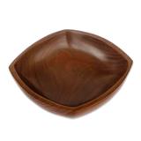 Brown Charm,'Wood Salad Bowl Carved by Hand in Brazil'