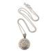 'Floral 18k Gold-Accented Sterling Silver Pendant Necklace'