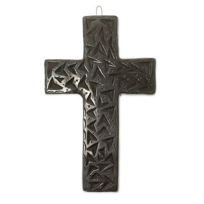 Coyotepec Cross,'Oaxacan Ceramic Wall Cross'