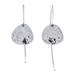 Minimalist Sparkles,'Hammered Modern Sterling Silver Drop Earrings from Mexico'