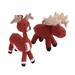 Holidays from the Conifers,'Set of 2 Deer and Moose Acrylic Ornaments Crocheted by Hand'