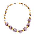 Precious Feline,'Eco-Friendly Glass Beaded Necklace from Ghana'