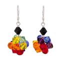 Colors of Pride,'Multicolored Swarovski Crystal Dangle Earrings'