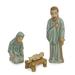 Holy Celebration,'Handcrafted Celadon Ceramic Nativity Figurines (set of 3)'