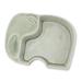 Celadon ceramic plate, 'Happy Green Elephant'