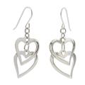 'Forever Love' - Hand Crafted Sterling Silver Heart Earrings