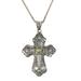 Peridot cross necklace, 'Redemption'