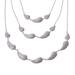 'Three-Tiered Silver Plated Link Necklace from Peru'