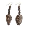 Beaded dangle earrings, 'Ayeyi'