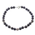 Midnight Dance,'Aventurine and Sterling Silver Beaded Strand Necklace'