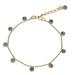 Yearning,'Labradorite and 18k Gold Plated Charm Bracelet'