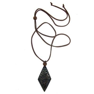 'Ethnic Elite' - Handcrafted Cow Bone Pendant Necklace