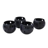 Holiday Trees,'Steel Tealight Candle Holders in Midnight Blue (Set of 4)'