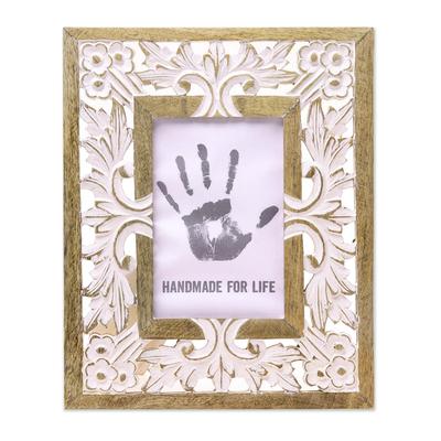 White Garden,'Mango Wood Photo Frame Crafted in India (4x6)'