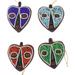 Eternal Love,'Heart-Shaped Sese Wood Holiday Ornaments (Set of 4)'