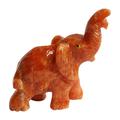 Vigorous Petite Elephant,'Natural Calcite Sculpture of an Elephant Crafted in Brazil'