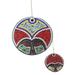 Ashanti Beauty,'Recycled Plastic Beaded Wood Ornaments from Ghana (Pair)'