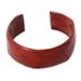 African Brown,'Leather Cuff Bracelet'