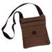 Native Earth,'Brown Canvas Shoulder Bag with Leather Trim'