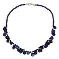 Bold in Blue,'Fair Trade Lapis Lazuli Bead Necklace with Silver Clasp'