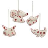 Wool felt ornaments, 'Unity' (set of 4)