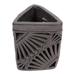 Oaxacan Twilight,'Oaxaca Barro Negro Triangular Ceramic Pencil Holder'