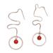 Soulful Rings,'Carnelian and Sterling Silver Threader Earrings form Bali'