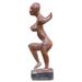 Posing Woman,'Rustic Sese Wood Female Form Sculpture from Ghana'