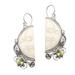 Cheek to Cheek,'Peridot and Sterling Silver Moon Dangle Earrings'