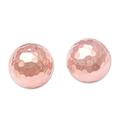 Hammered Domes,'Domed Rose Gold Plated Sterling Silver Button Earrings'