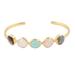 '18k Gold-Plated Multi-Gemstone Cuff Bracelet Made in India'