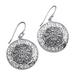 Belong Together,'Round Sterling Silver Dangle Earrings from Bali'