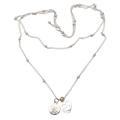 'Heart-Themed Cultured Pearl Long Pendant Necklace from Bali'